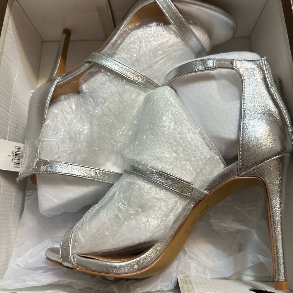 Express Women's Silver Strappy Sandals